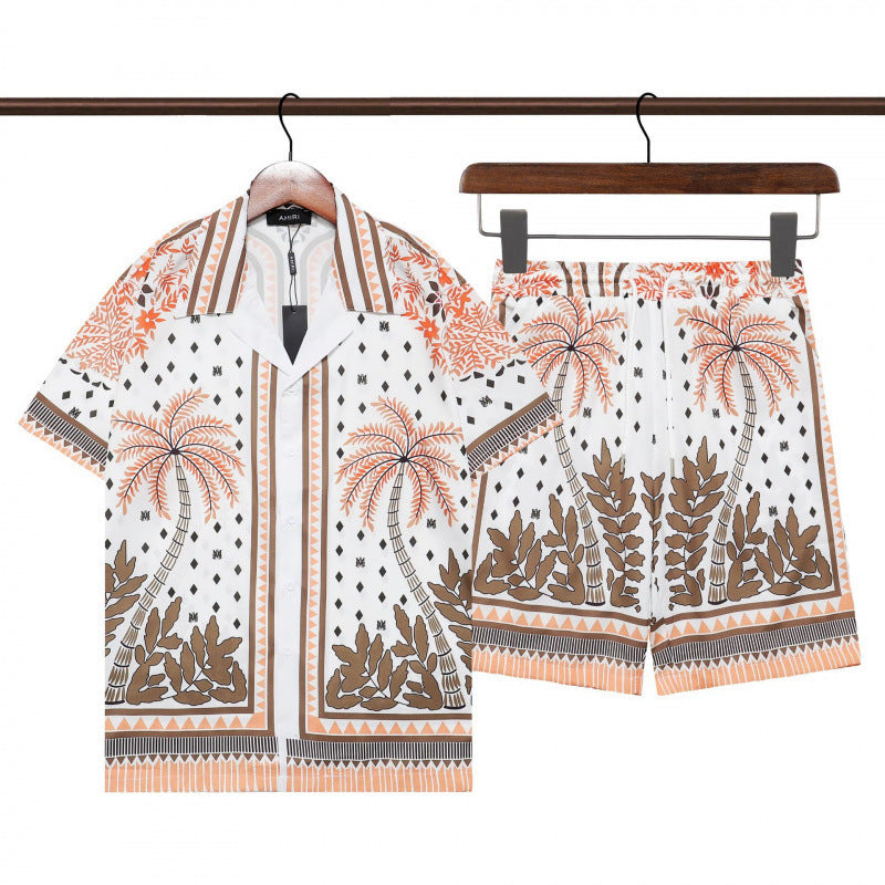 Amiri Collared shirt and shorts set