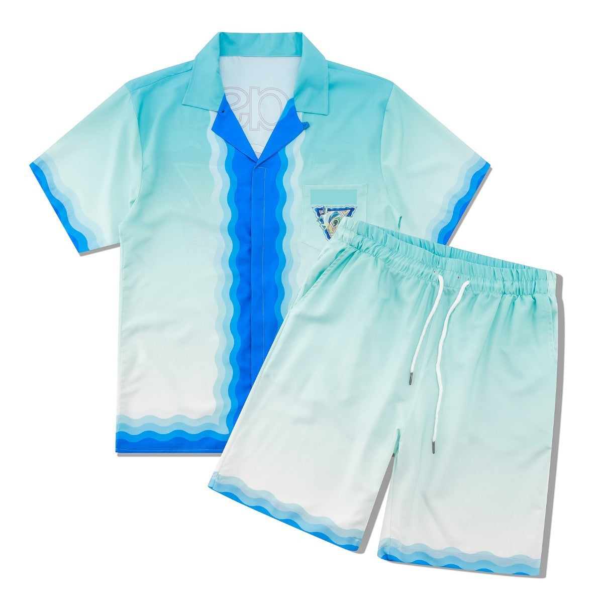 Casa Blanca Collared shirt and shorts set