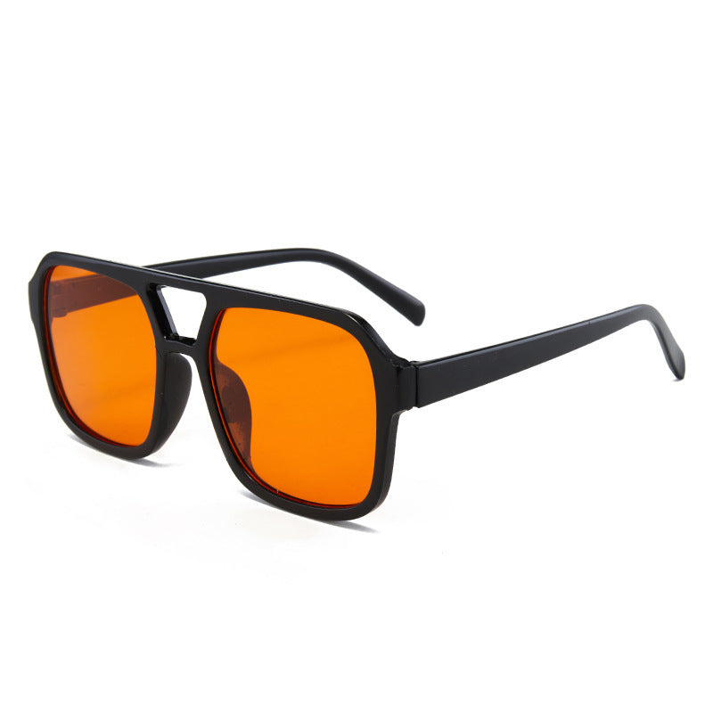 Oversized double bridge sunglasses