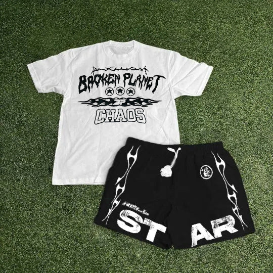 Hellstar Sp5der T-shirt Shorts Set