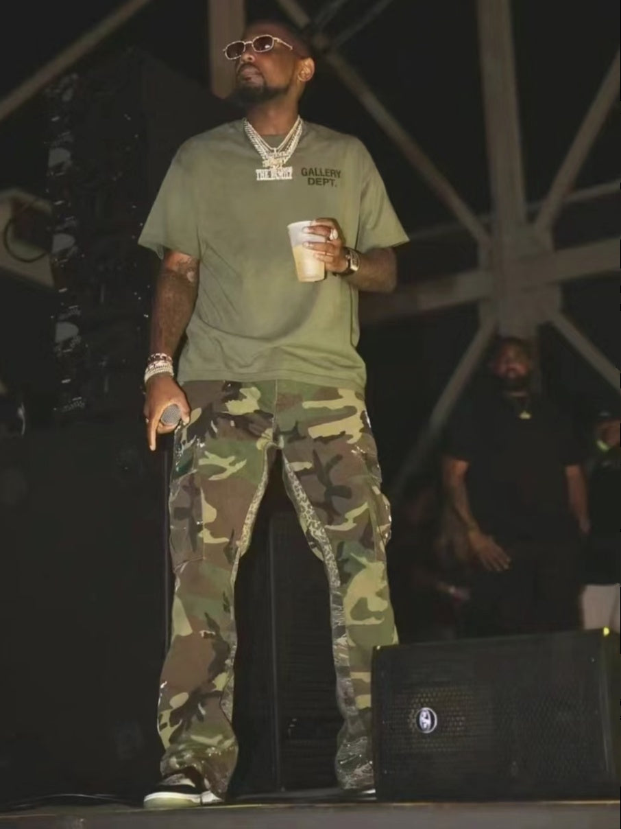 Gallery Dept Camouflage Print Flared Cargo Pants