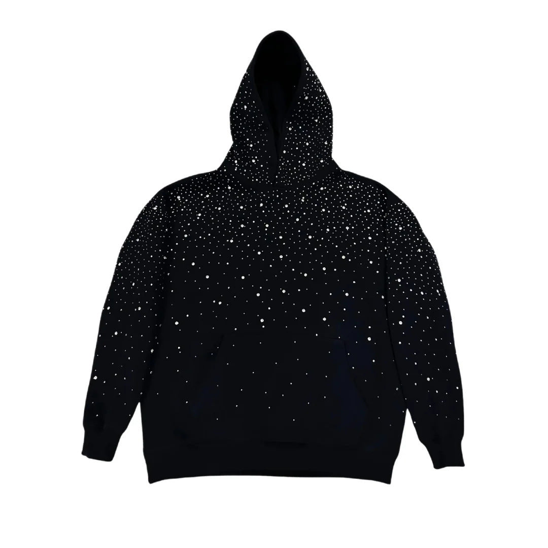 Rhinestone graphic hoodie