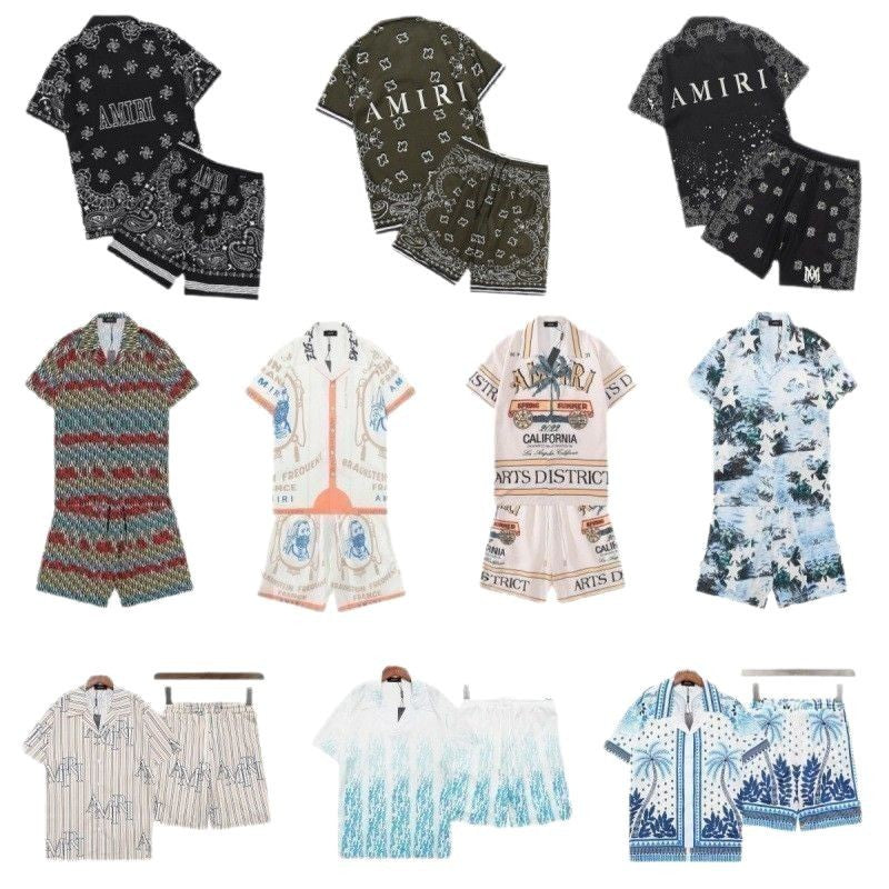 Amiri Collared shirt and shorts set