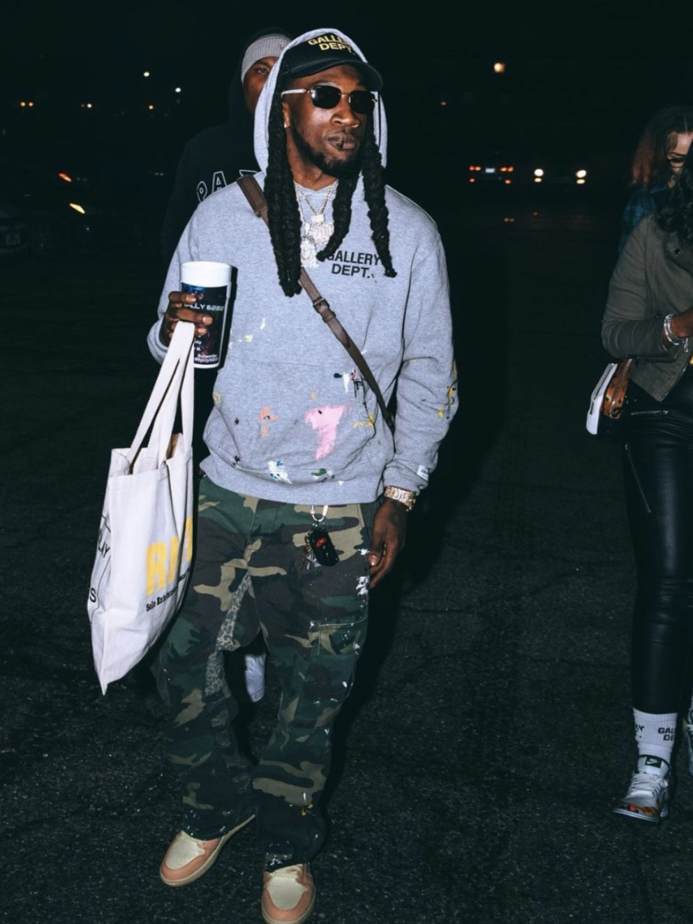 Gallery Dept Camouflage Print Flared Cargo Pants