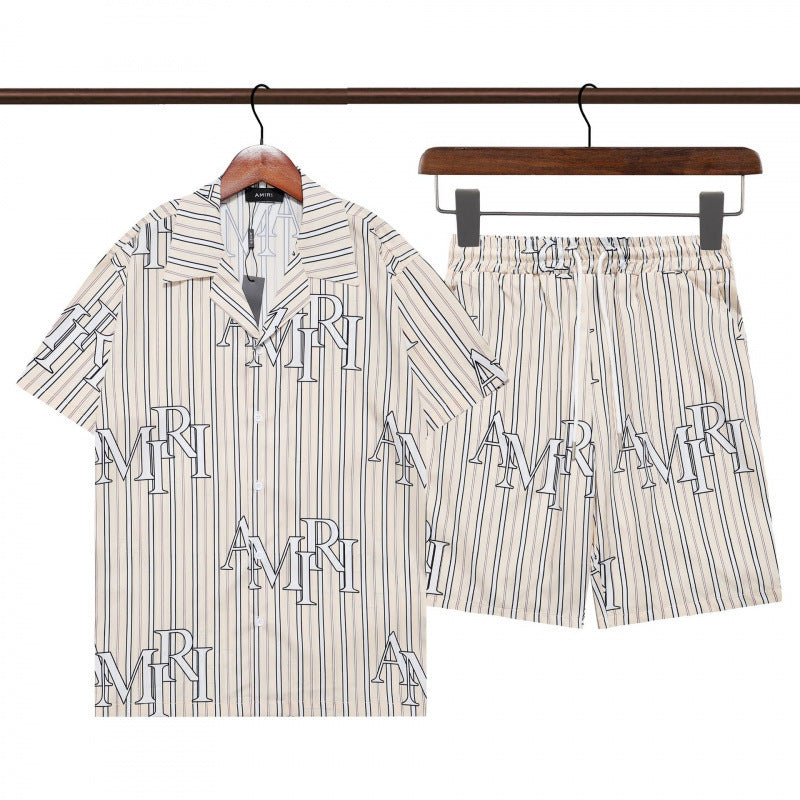 Amiri Collared shirt and shorts set