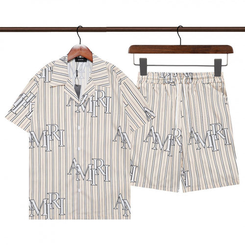 Amiri Collared shirt and shorts set
