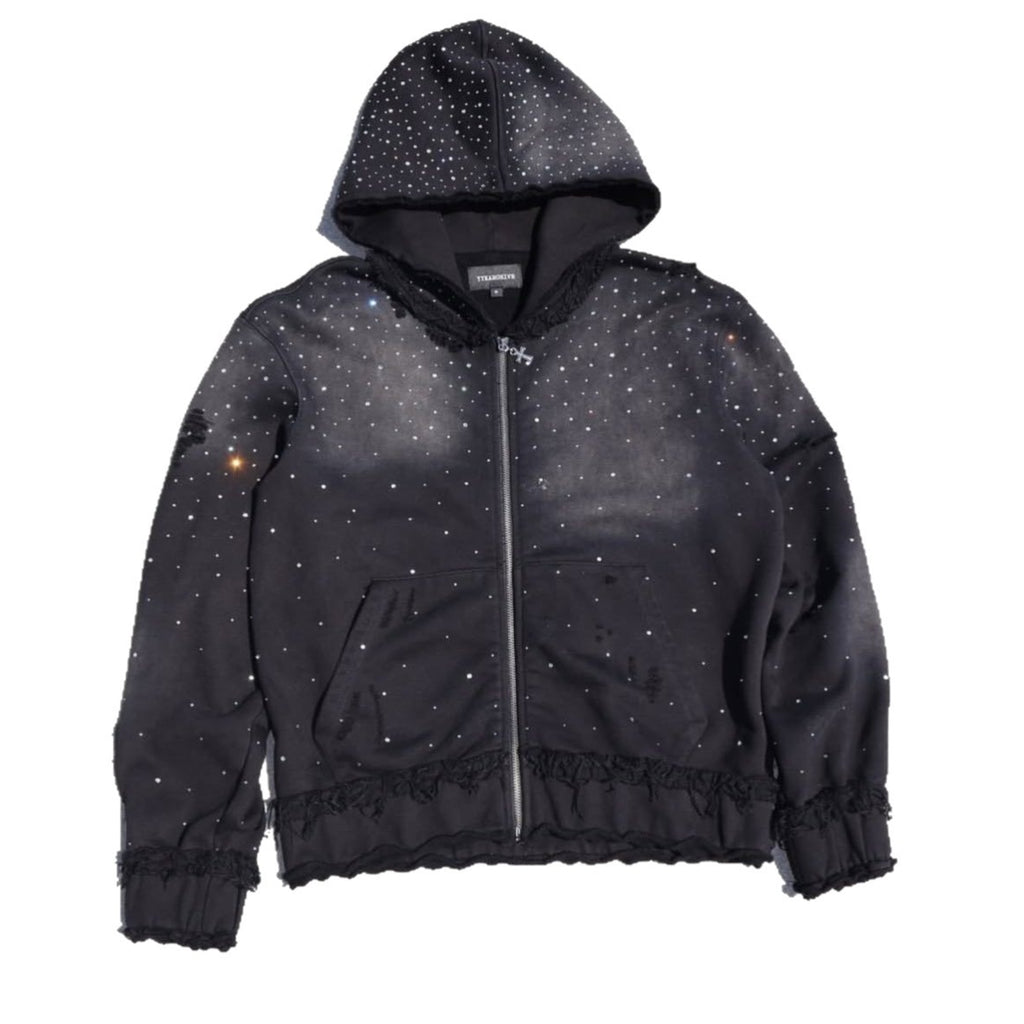 Mens Star Print Hooded Sweatshirt