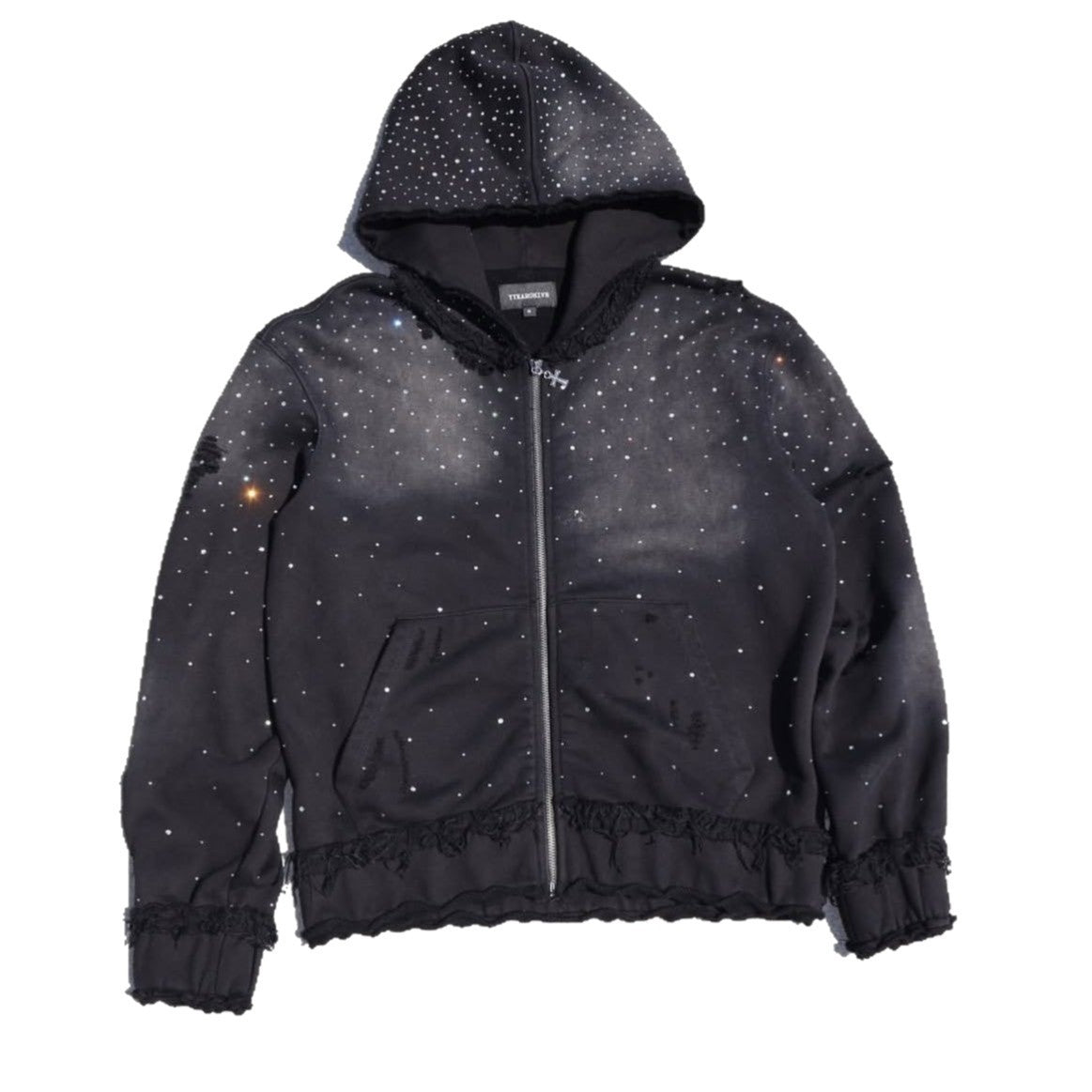 Mens Star Print Hooded Sweatshirt