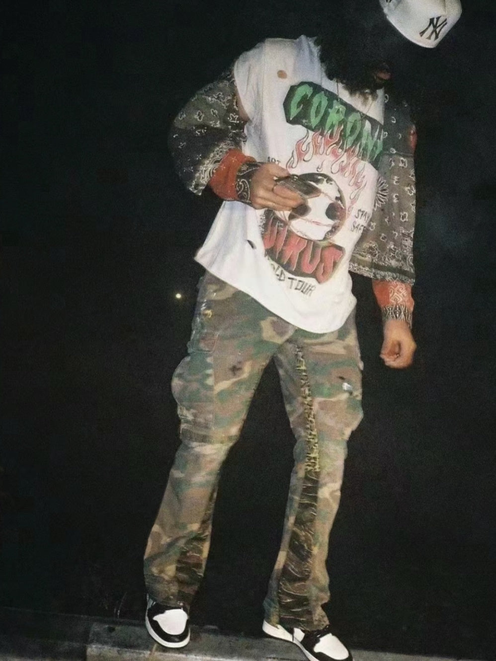 Gallery Dept Camouflage Print Flared Cargo Pants