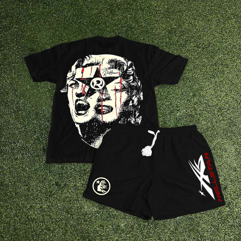 Hellstar Sp5der T-shirt Shorts Set