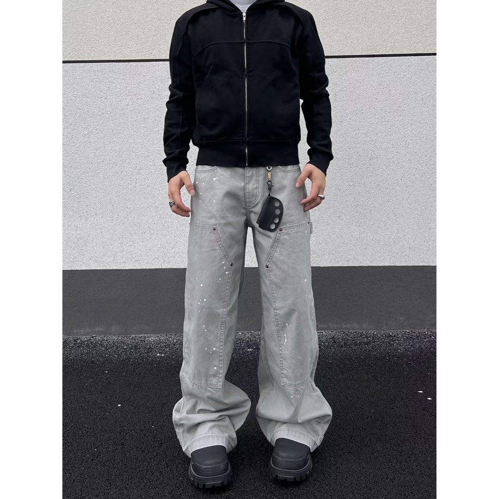 Retro Camouflage Denim Pants