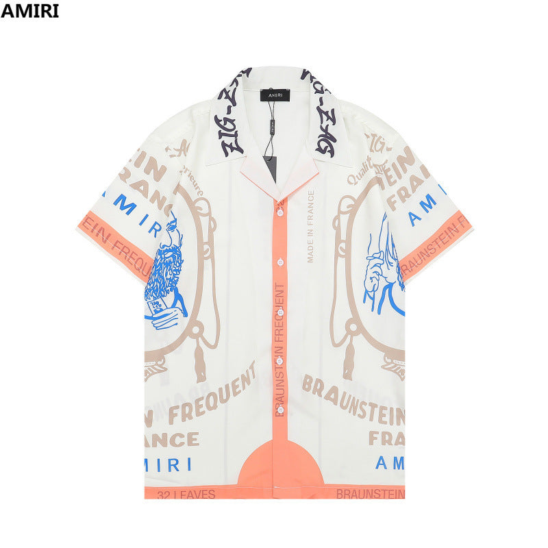 Amiri Collared shirt and shorts set