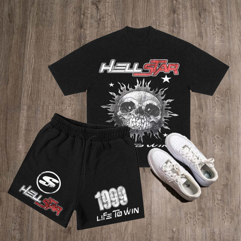 Hellstar Sp5der T-shirt Shorts Set