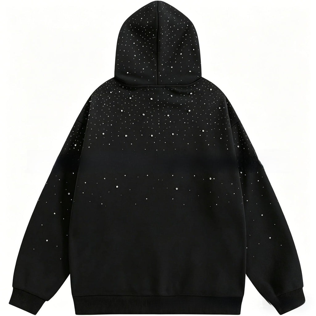 Rhinestone graphic hoodie