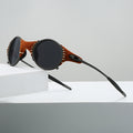 Stitched suede streampunk shades