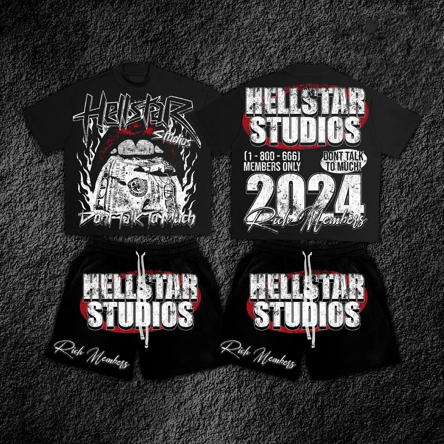 Hellstar Sp5der T-shirt Shorts Set