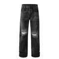 Straight-leg loose-fitting men's jeans