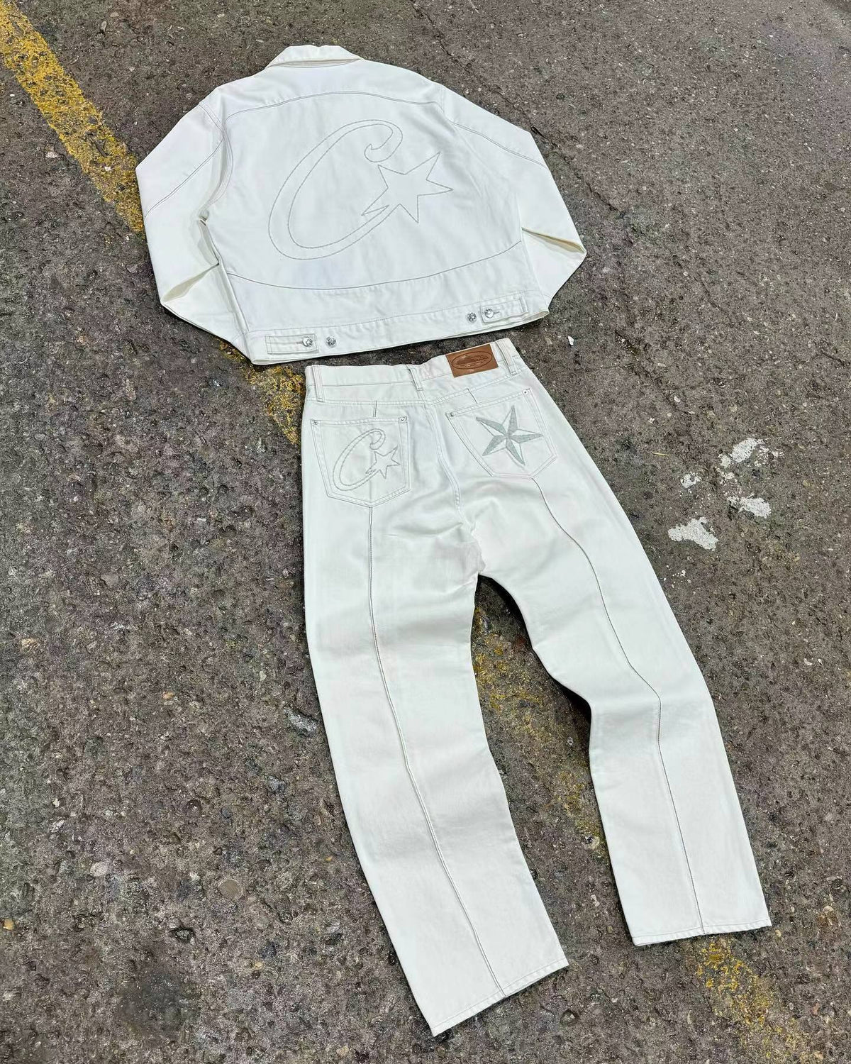 Broken Planet and Corteiz Suit jacket and jeans