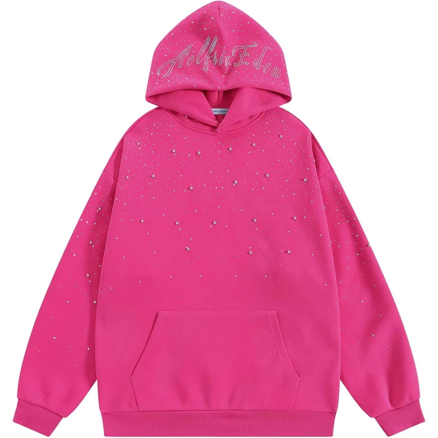 Rhinestone graphic hoodie