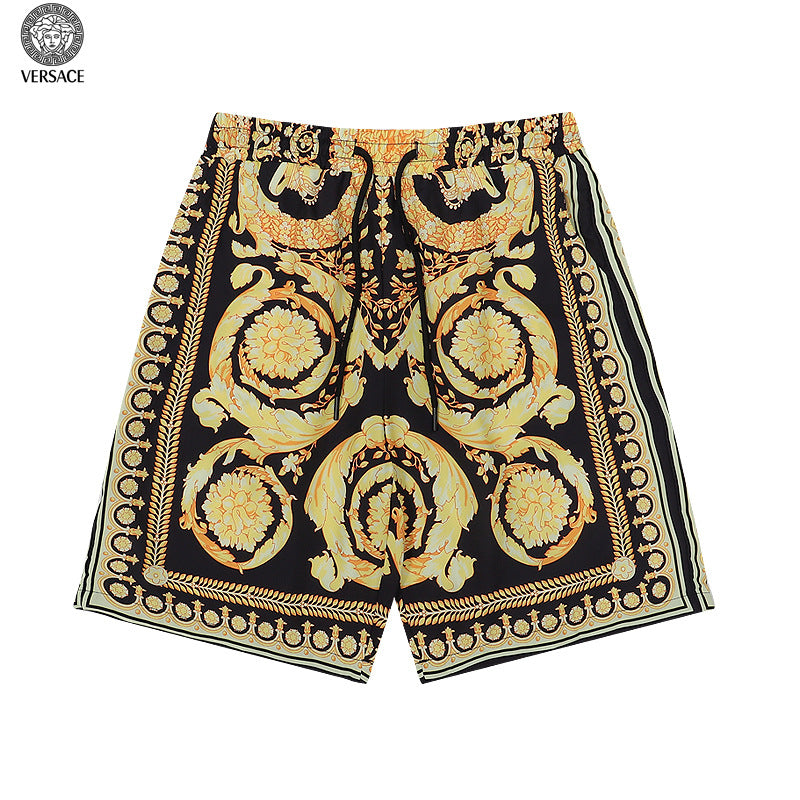 Prada and Versace Collared shirt and shorts set